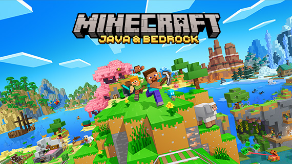 Стив и Алекс в мире Minecraft